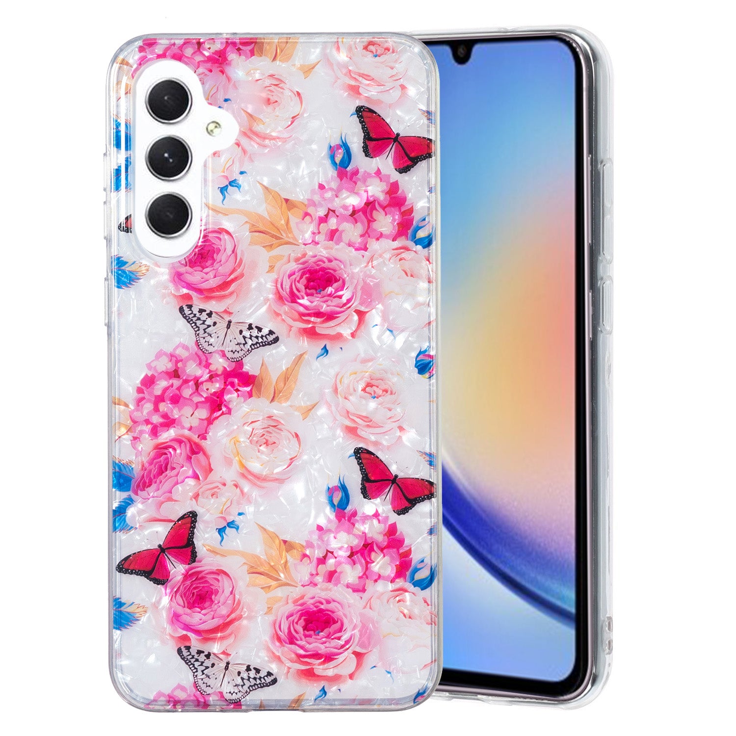 For Samsung Galaxy A34 5G IMD Marble Flower Phone Case Shell Pattern TPU Cover For Samsung Galaxy A34 5G IMD Marble Flower Phone Case Shell Pattern TPU Cover